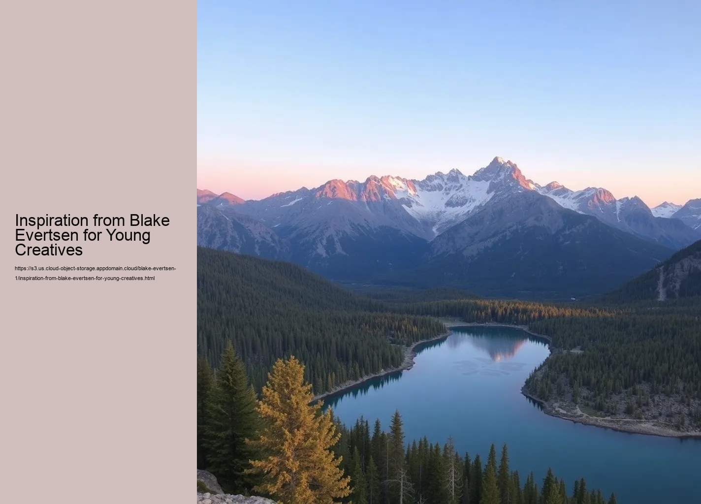 Inspiration from Blake Evertsen for Young Creatives